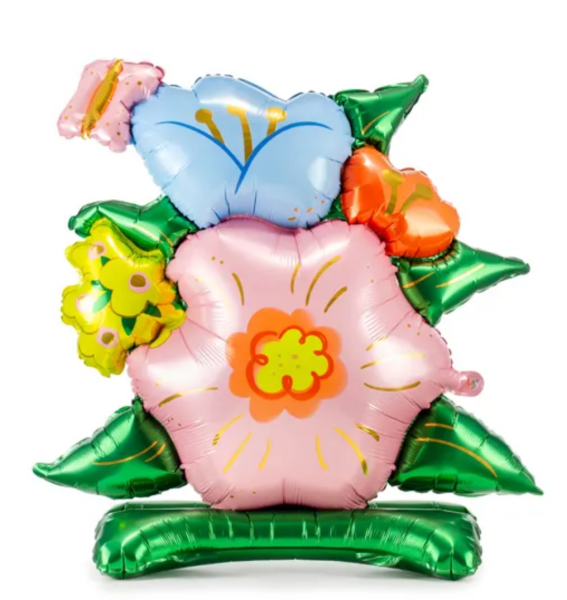 Stehender Folienballon - Blumen - 100x116cm